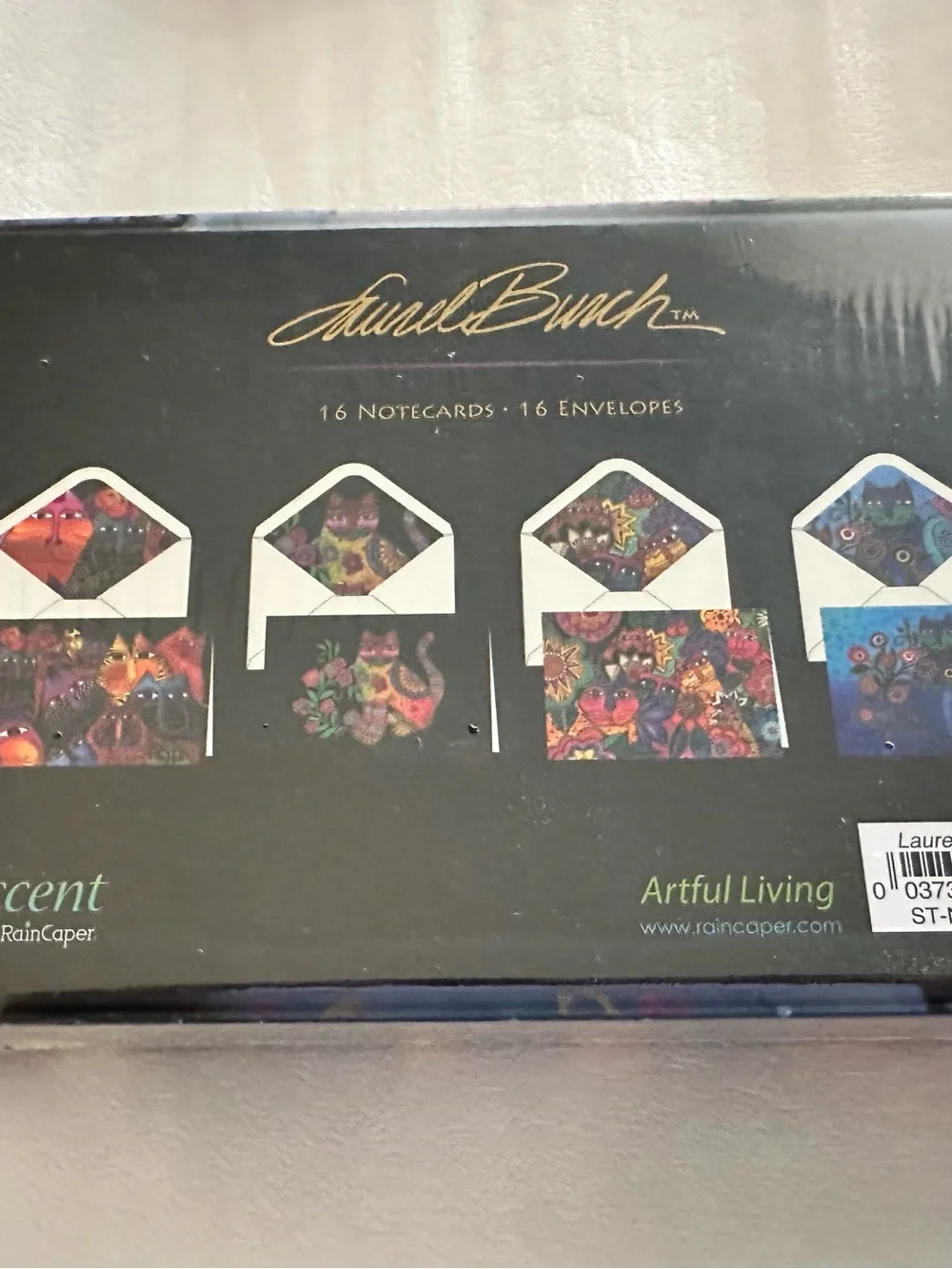 NIB Laurel Burch Boxed Blank Note Cards & Envelopes Set of 16 Cards 4 Designs